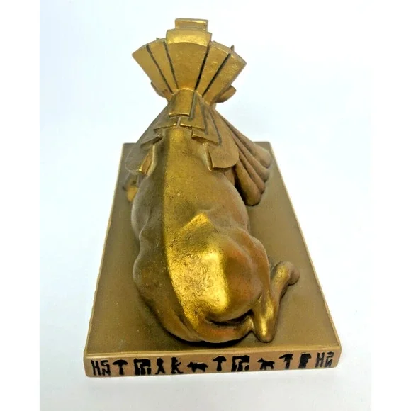 Vintage Cow Parade Item #9140 Egyptian Princess 2001 Westland Giftware Gold - Picture 3 of 6